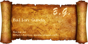 Ballon Gunda névjegykártya